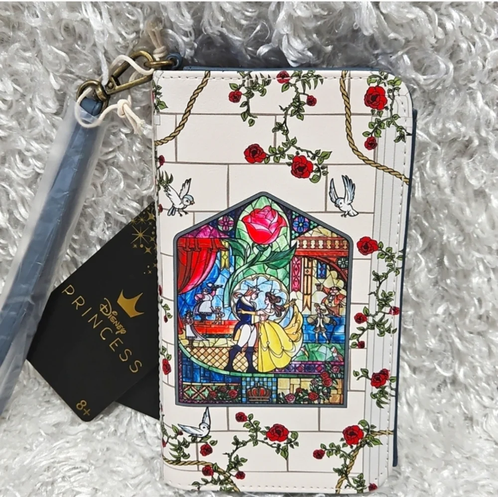 Loungefly Beaty And The Beast Stained Glass Tech Wallet